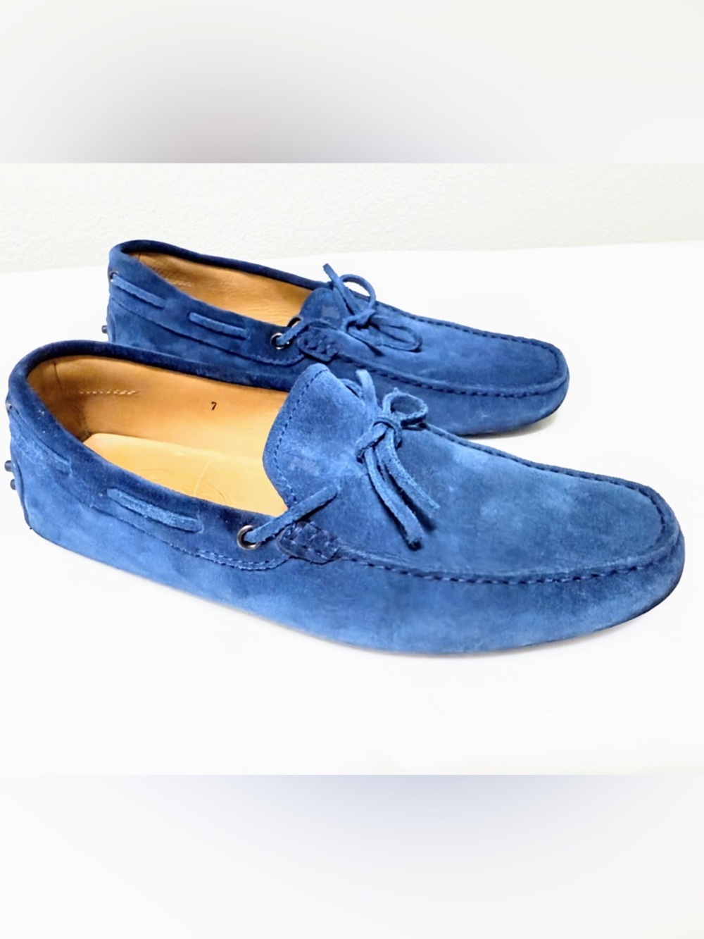 Tod’s Gommino Blue Suede Driving Loafers Men’s 7 Italy